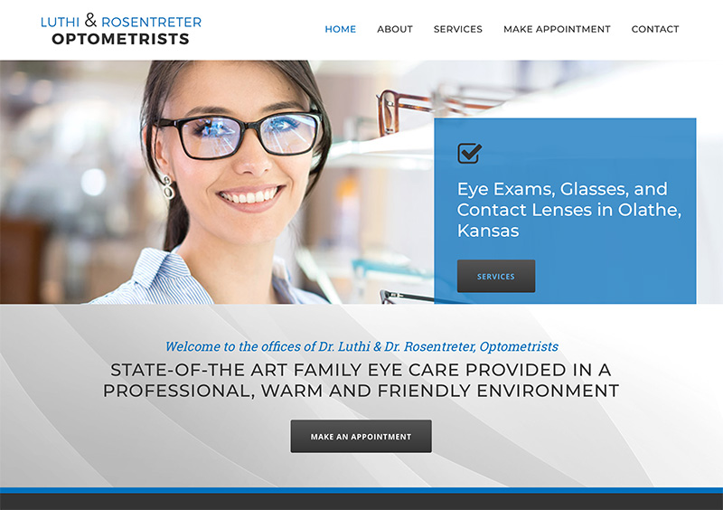 Eye doctor website design
