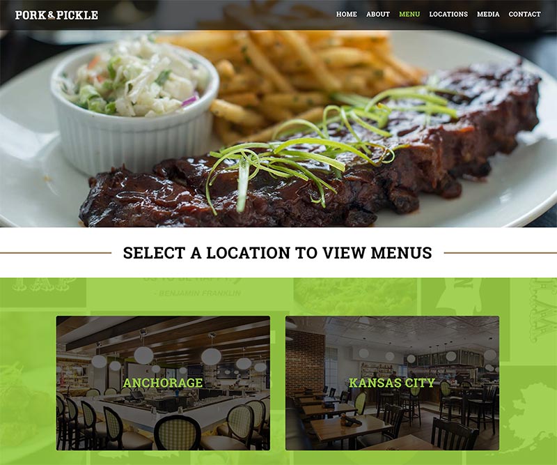 Restaurant website designing
