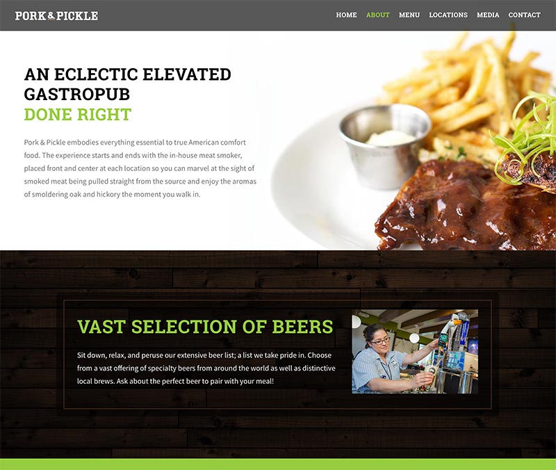Web design for restaurants - Kansas City
